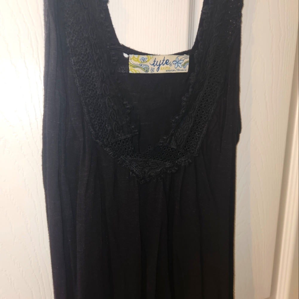 Knitted Black Tank
